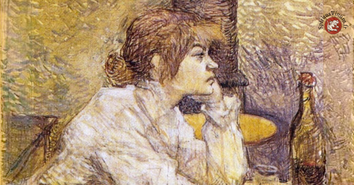 Henri de TOULOUSE-LAUTREC, La buveuse ou Gueule de bois 1889, huile sur toile. Harvard Art Museum