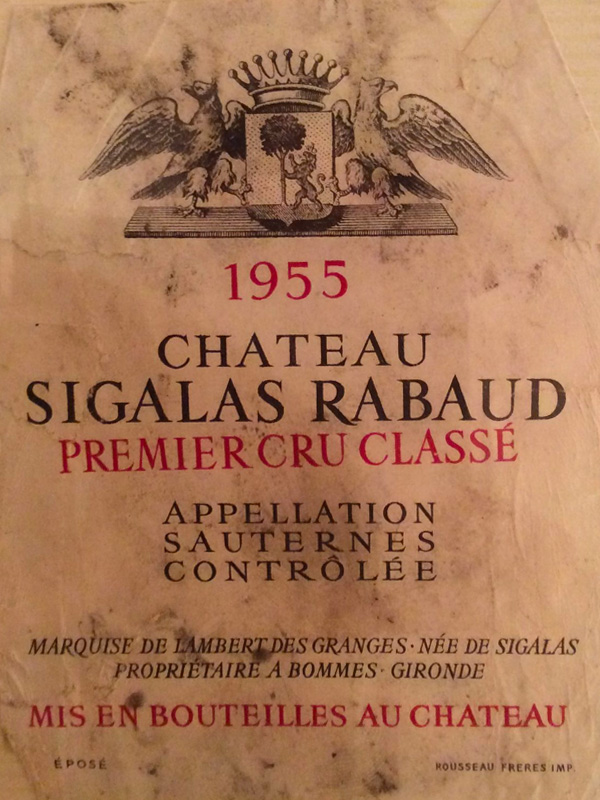 Château Sigalas Rabaud 1955