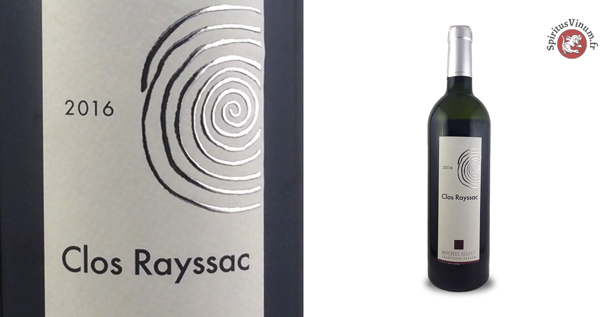 Michel Issaly, Clos Rayssac, 2016 (Rouge)